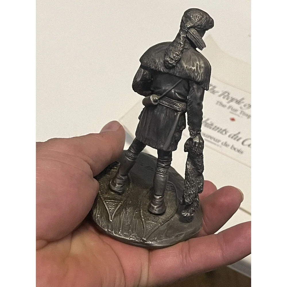 The Fur Trapper 1976 Franklin Mint Pewter- with paper‎ work